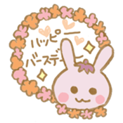 rabbit and eggplant sticker #4015453