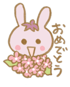 rabbit and eggplant sticker #4015454