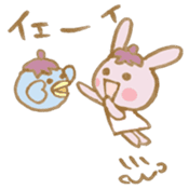 rabbit and eggplant sticker #4015465