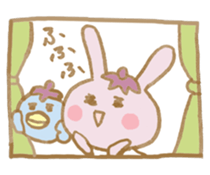 rabbit and eggplant sticker #4015468