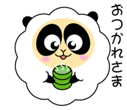 Mokopan of the sheep panda sticker #4016596