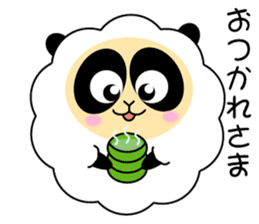 Mokopan of the sheep panda sticker #4016596