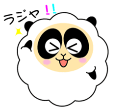 Mokopan of the sheep panda sticker #4016600