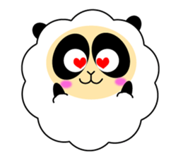 Mokopan of the sheep panda sticker #4016605