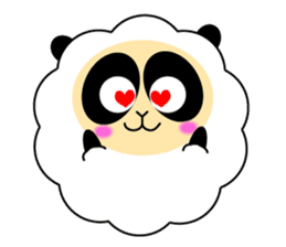Mokopan of the sheep panda sticker #4016605