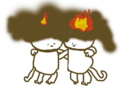 fire cat sticker #4017076