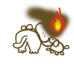 fire cat sticker #4017082