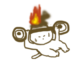 fire cat sticker #4017089