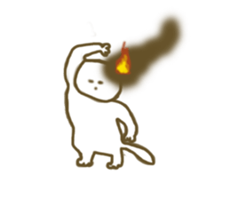 fire cat sticker #4017093