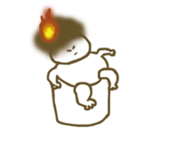 fire cat sticker #4017095