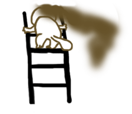 fire cat sticker #4017096