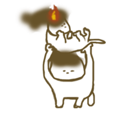 fire cat sticker #4017097