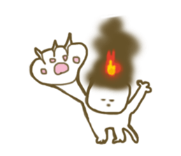 fire cat sticker #4017098