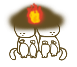 fire cat sticker #4017100