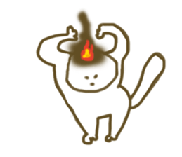 fire cat sticker #4017101