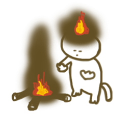 fire cat sticker #4017104