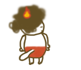 fire cat sticker #4017106
