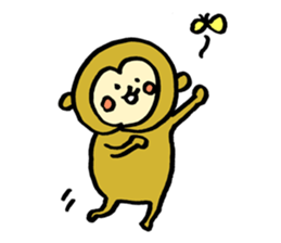 Stamp of innocent monkey sticker #4017111