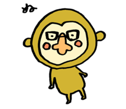 Stamp of innocent monkey sticker #4017114