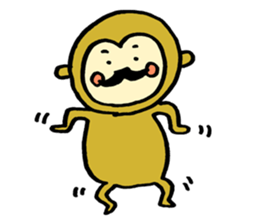 Stamp of innocent monkey sticker #4017117