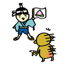 Stamp of innocent monkey sticker #4017122