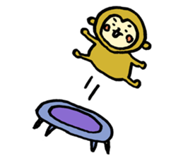 Stamp of innocent monkey sticker #4017124