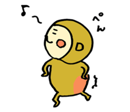 Stamp of innocent monkey sticker #4017125