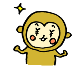 Stamp of innocent monkey sticker #4017129