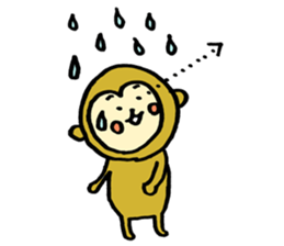 Stamp of innocent monkey sticker #4017133