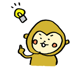 Stamp of innocent monkey sticker #4017135