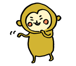 Stamp of innocent monkey sticker #4017137