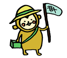 Stamp of innocent monkey sticker #4017142