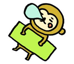 Stamp of innocent monkey sticker #4017147
