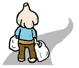 Garlic and octopus sticker #4017651