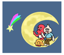 Garlic and octopus sticker #4017667