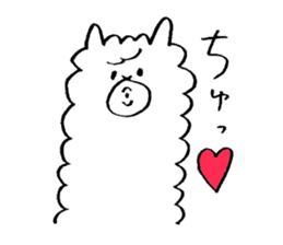 cute white alpaca sticker #4017855