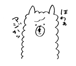 cute white alpaca sticker #4017867