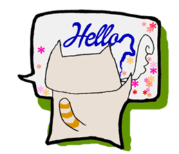 Guru Guru Cat (Standing straight type) sticker #4018492