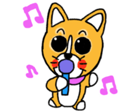 Smile! Corgi dog and rabbit. sticker #4019152