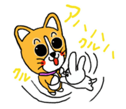 Smile! Corgi dog and rabbit. sticker #4019167