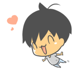 Child & Small White sticker #4021128