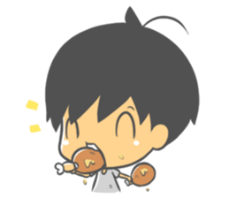 Child & Small White sticker #4021130