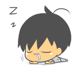 Child & Small White sticker #4021138