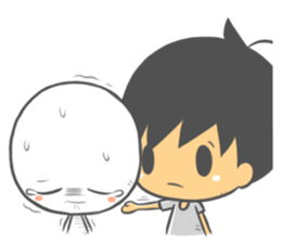 Child & Small White sticker #4021166