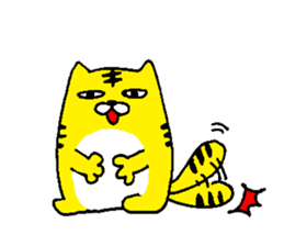 The Cat Who Wanted to Be a Tiger. sticker #4021436