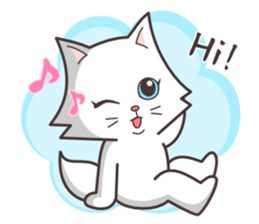 cute cat small snow(hot conversation) sticker #4021608