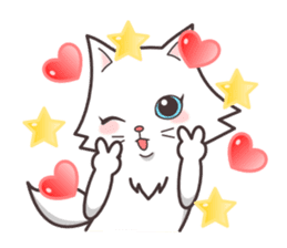 cute cat small snow(hot conversation) sticker #4021610