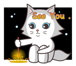 cute cat small snow(hot conversation) sticker #4021614