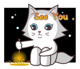 cute cat small snow(hot conversation) sticker #4021614