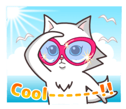 cute cat small snow(hot conversation) sticker #4021618